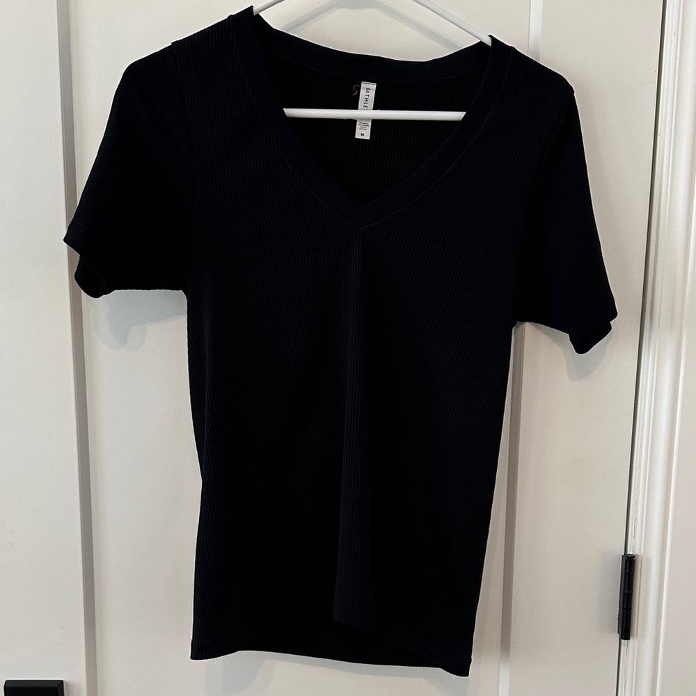 Classic Black Athleta V-Neck Women's Top